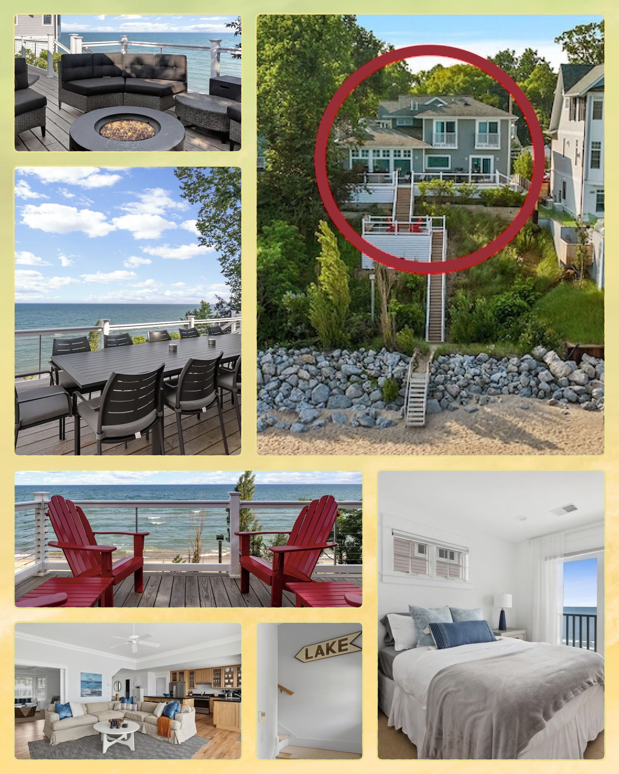 Graphic showing images of the Cottage'